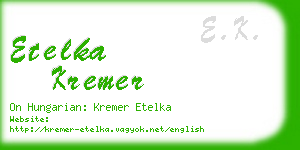 etelka kremer business card